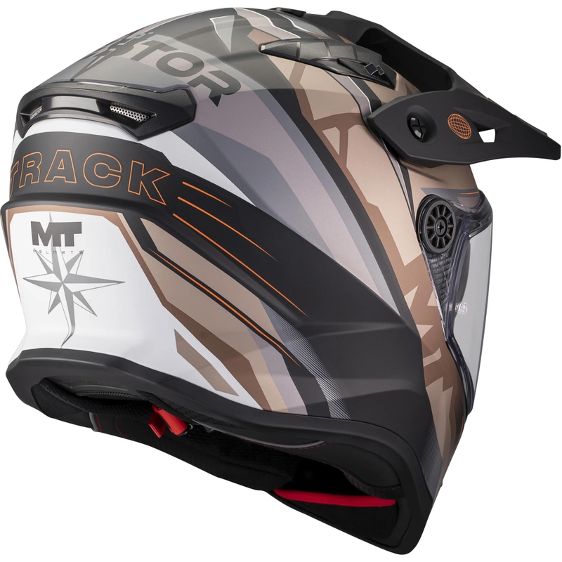 Casque de moto enduro MT Track SV Questor B9 noir-marron mat