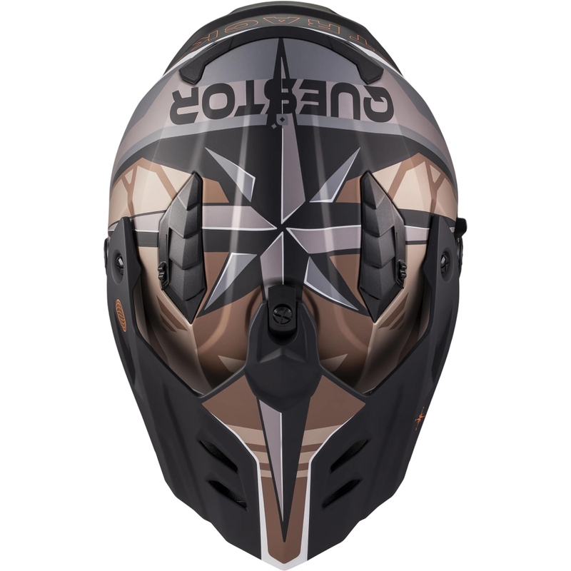 Casque de moto enduro MT Track SV Questor B9 noir-marron mat