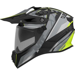 Casque de moto enduro MT Track SV Questor C23 gris mat-noir-jaune fluo