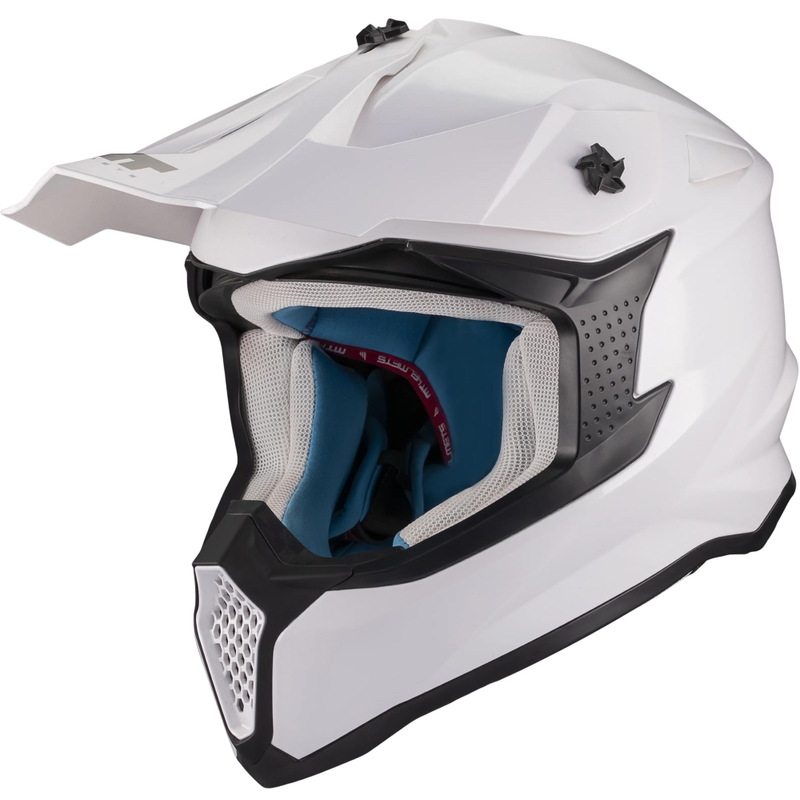 Casque de motocross MT Falcon S Pure A0 blanc