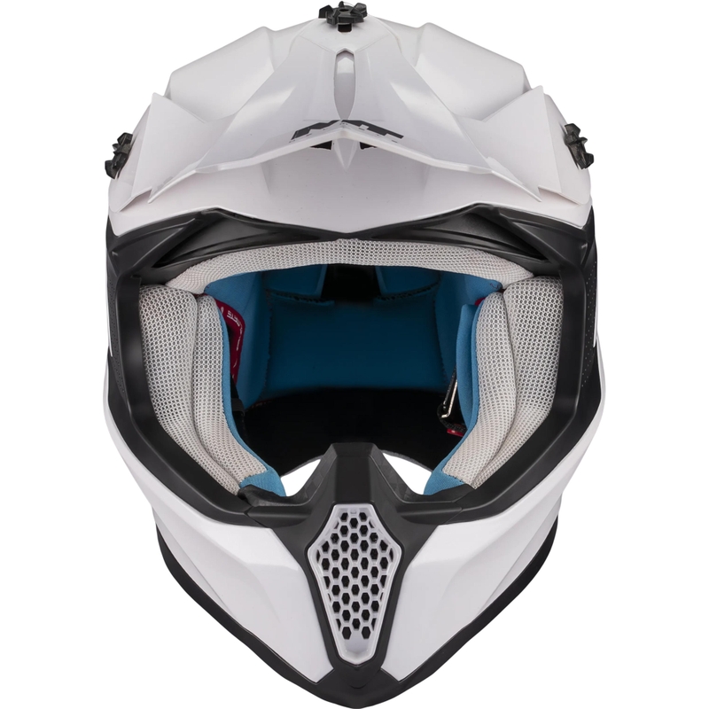 Casque de motocross MT Falcon S Pure A0 blanc