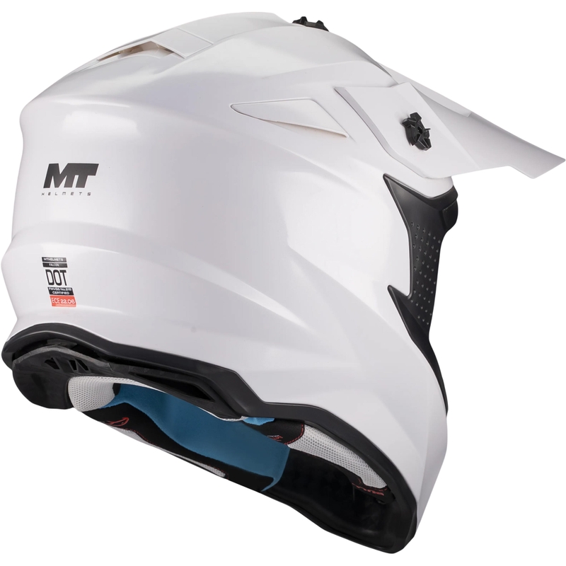 Casque de motocross MT Falcon S Pure A0 blanc