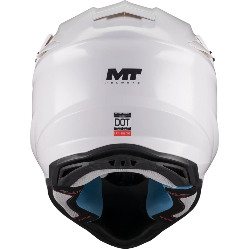 Casque de motocross MT Falcon S Pure A0 blanc