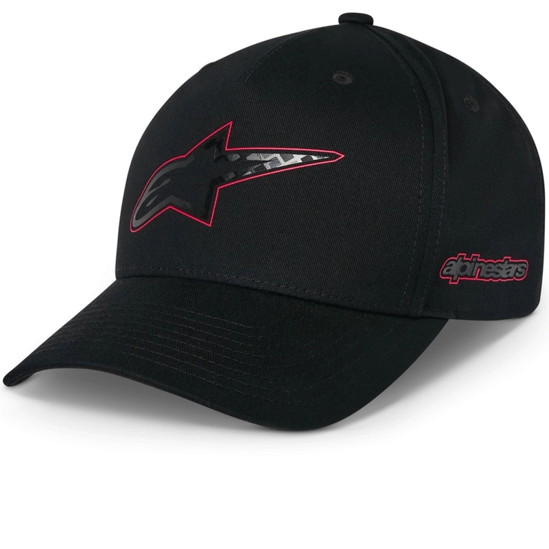 Casquette Alpinestars en fibre de carbone noire