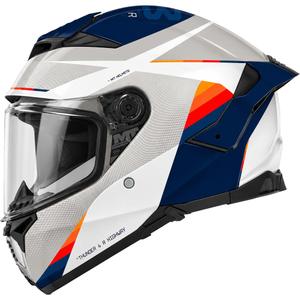 Casque intégral de moto MT Thunder 4 R SV Highway A7 blanc-gris-bleu