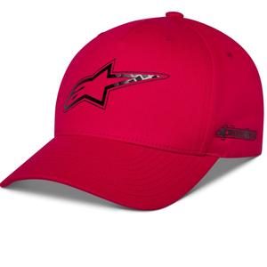 Casquette Alpinestars en fibre de carbone rouge