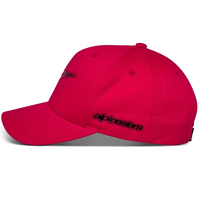 Casquette Alpinestars en fibre de carbone rouge