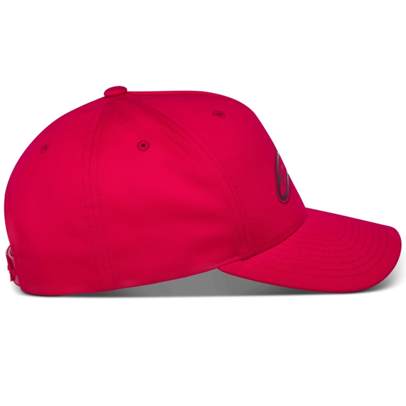 Casquette Alpinestars en fibre de carbone rouge