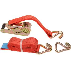 Sangles d'arrimage pour sécuriser les véhicules sur la roue avec double crochet + 1 crochet gratuit et cliquet rouge