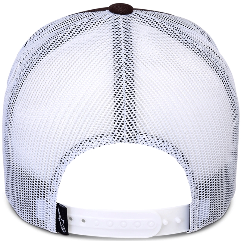 Casquette de camionneur Alpinestars Hexeon marron et blanche