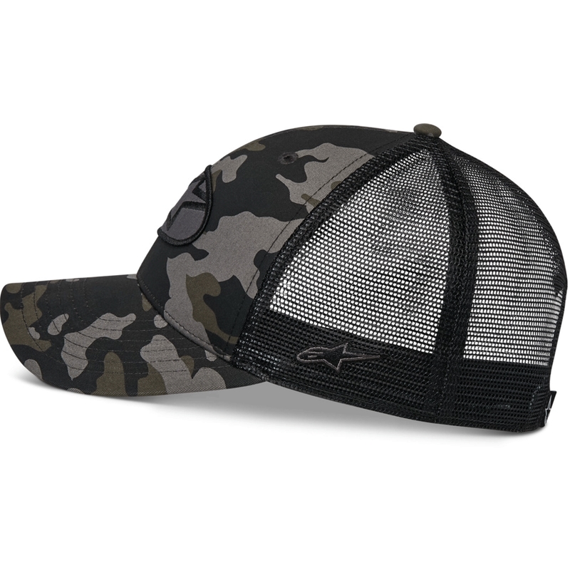 Casquette Alpinestars Oblique Camo Trucker noire-camouflage-noire