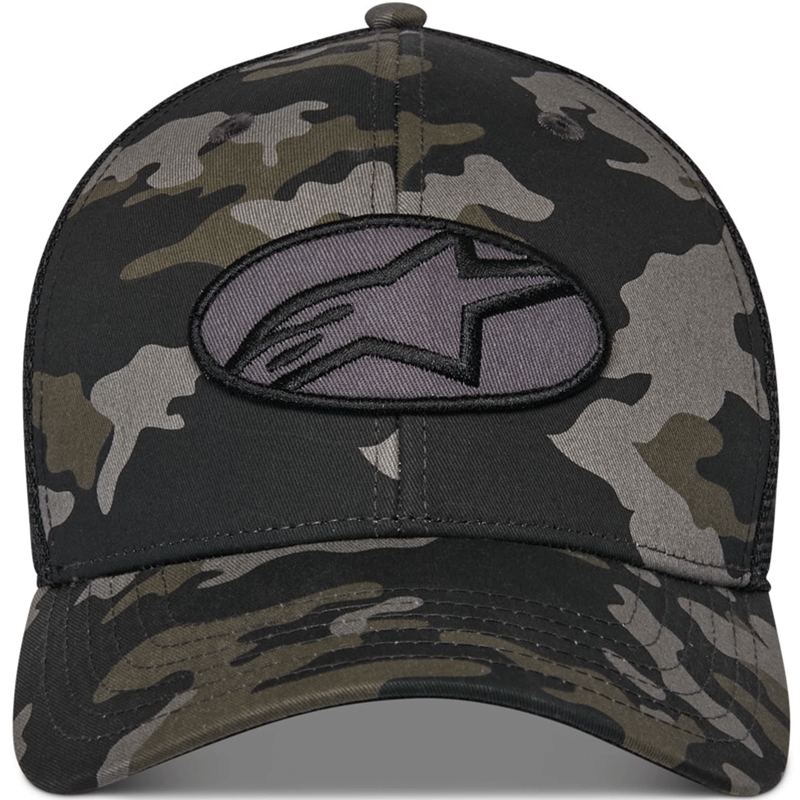 Casquette Alpinestars Oblique Camo Trucker noire-camouflage-noire