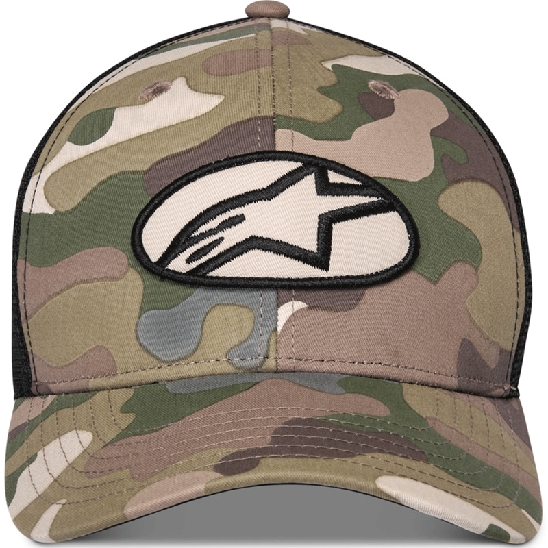Casquette Alpinestars Oblique Camo Trucker, vert-camouflage-noir