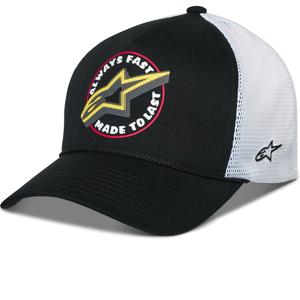Casquette de camionneur Alpinestars Aorbit noire et blanche