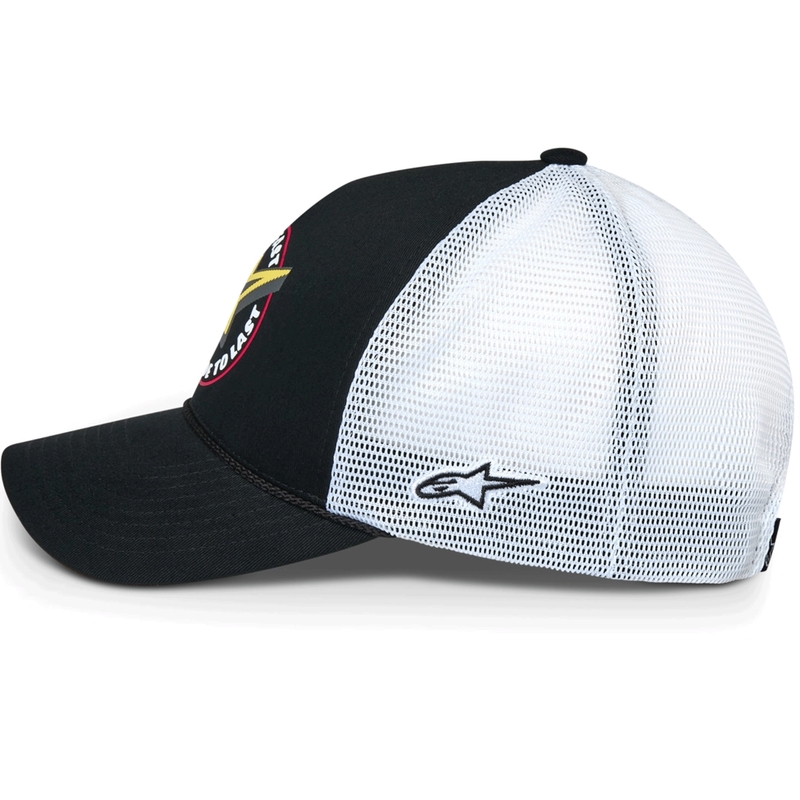 Casquette de camionneur Alpinestars Aorbit noire et blanche