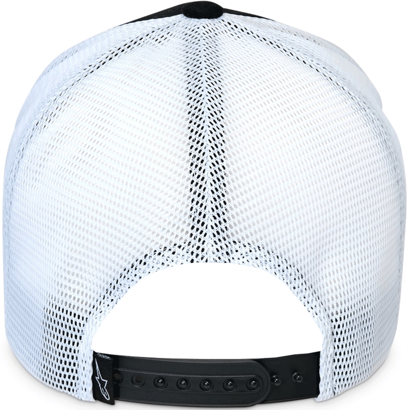 Casquette de camionneur Alpinestars Aorbit noire et blanche