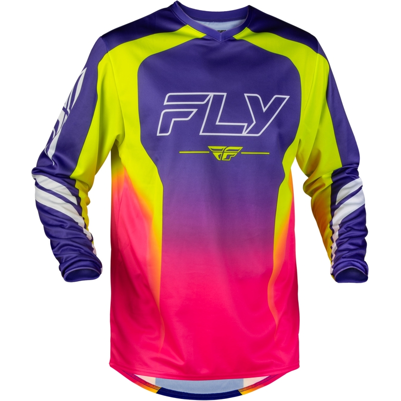 Maillot de motocross FLY Racing F-16 Raze violet-rouge-jaune