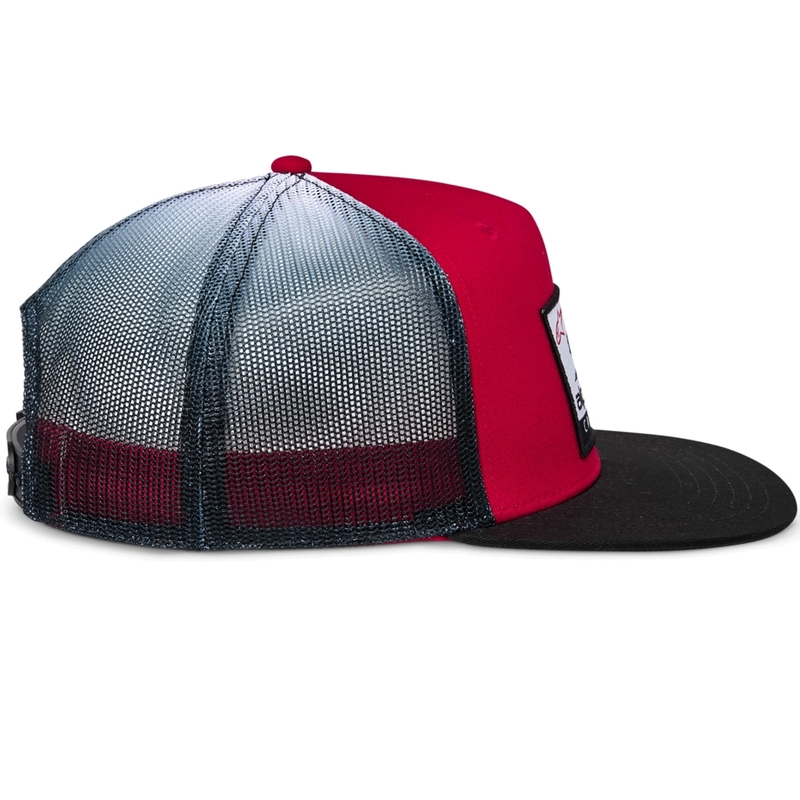 Casquette de camionneur Alpinestars Cali Gradient rouge-noir-blanc