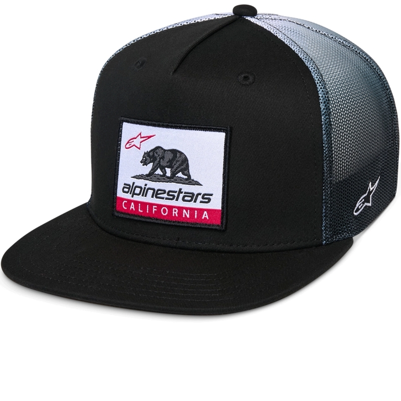 Casquette de camionneur Alpinestars Cali Gradient noire et blanche