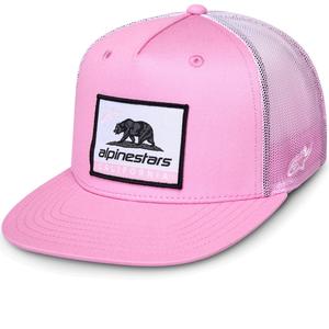Casquette de camionneur Alpinestars Cali Gradient rose et blanche