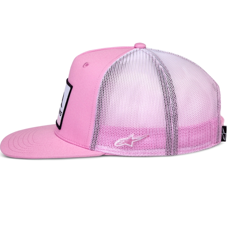 Casquette de camionneur Alpinestars Cali Gradient rose et blanche