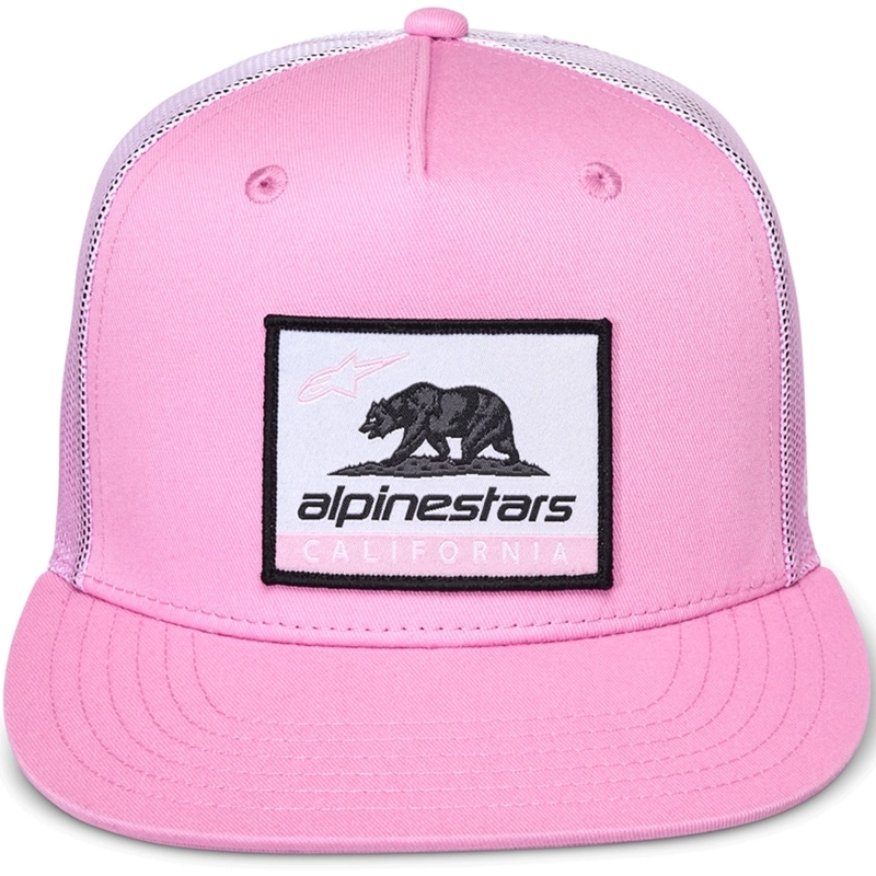 Casquette de camionneur Alpinestars Cali Gradient rose et blanche