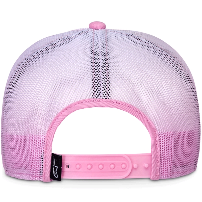 Casquette de camionneur Alpinestars Cali Gradient rose et blanche