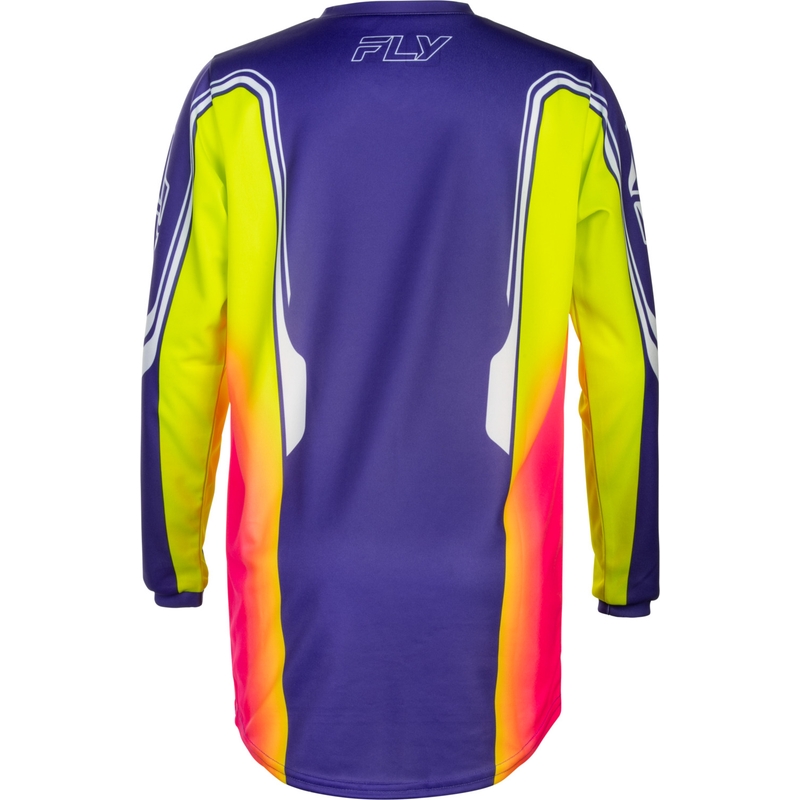 Maillot de motocross enfant FLY Racing F-16 Raze violet-rouge-jaune