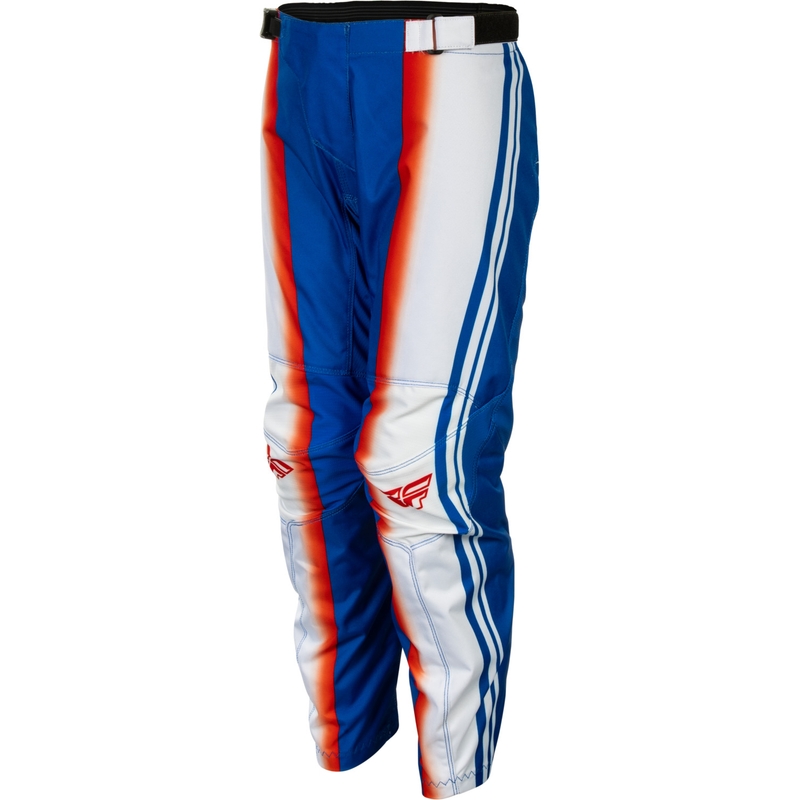 Pantalon de motocross enfant FLY Racing F-16 Raze rouge-blanc-bleu