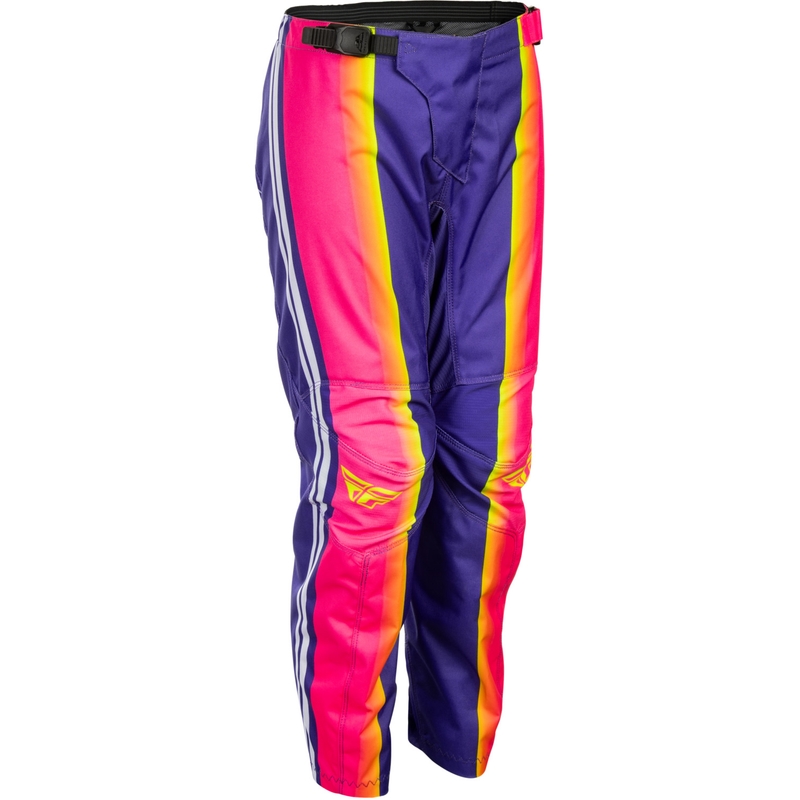 Pantalon de motocross enfant FLY Racing F-16 Raze violet-rouge-jaune