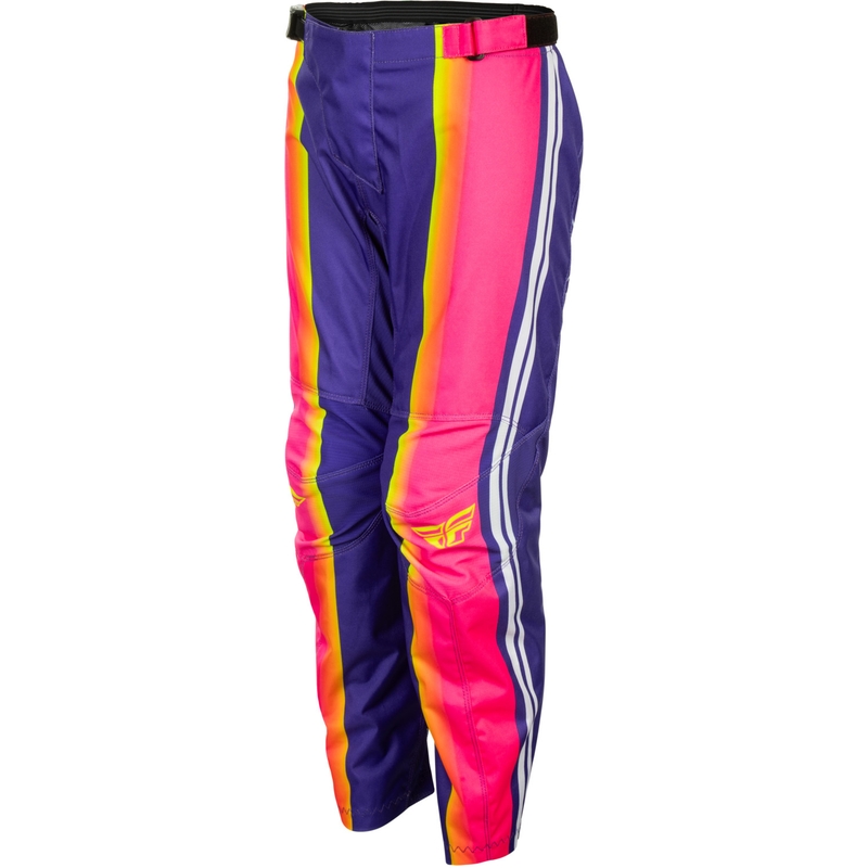 Pantalon de motocross enfant FLY Racing F-16 Raze violet-rouge-jaune