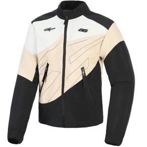 Veste de moto Alpinestars Stella Moshell pour femme, coloris noir-sable-blanc-rose