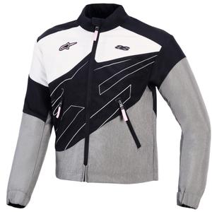 Veste de moto Alpinestars Stella Moshell pour femme, noir-gris-blanc-rose