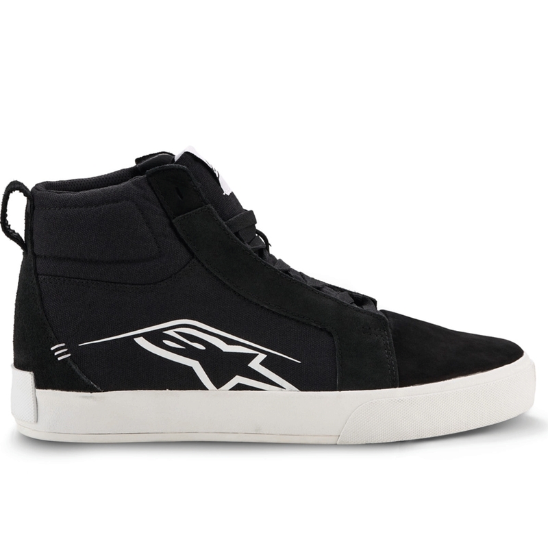 Bottes de moto Alpinestars Ride-63 en toile, noir et blanc