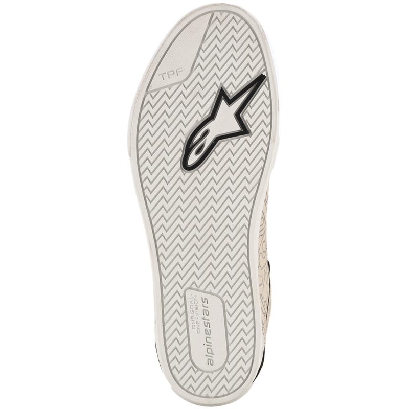Bottes de moto Alpinestars Ride-63 en toile, noir, gris clair et blanc