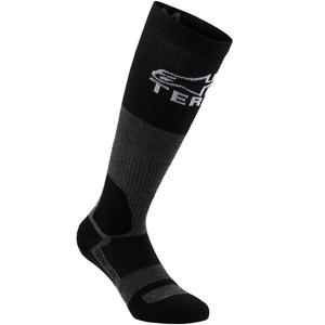 Chaussettes Alpinestars AT 8 en mérinos gris-noir