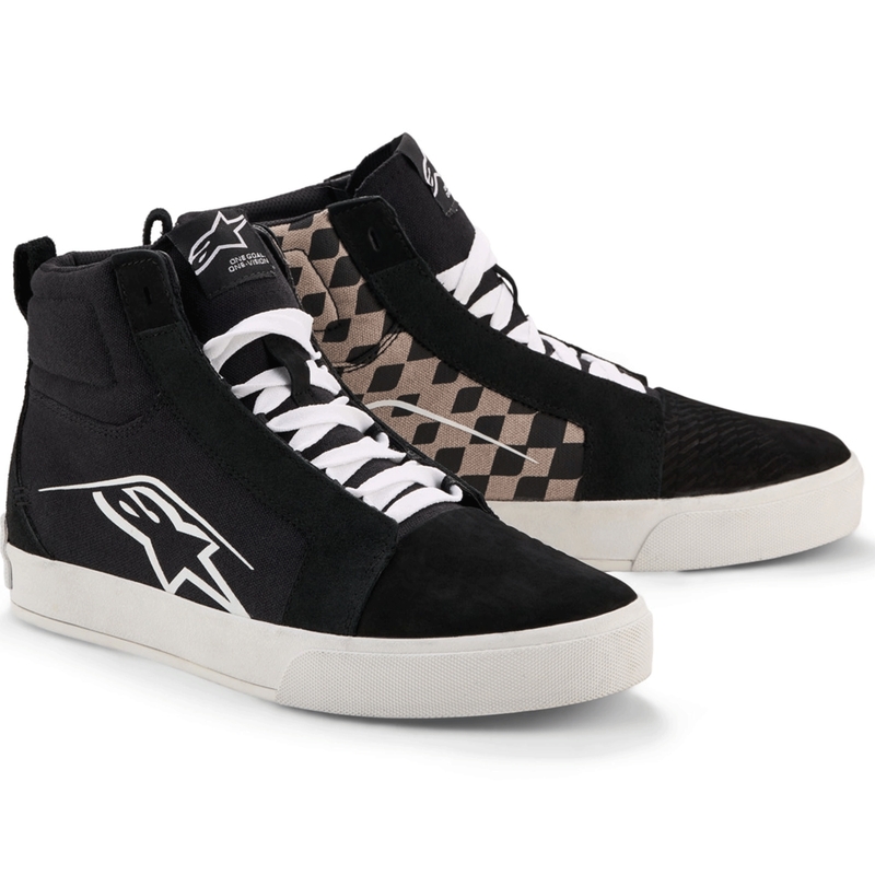 Bottes de moto Alpinestars Ride-63 en toile, noir et gris clair