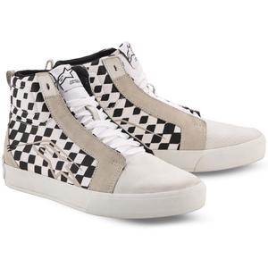 Bottes de moto Alpinestars Ride-63 en toile, noir-beige-blanc