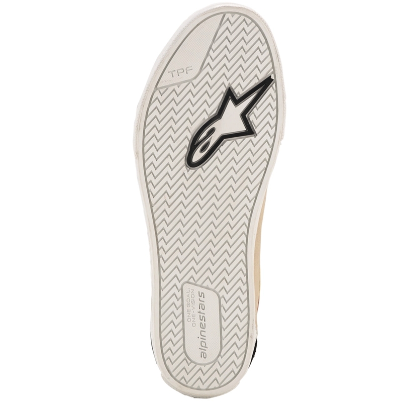 Bottes de moto Alpinestars Ride-63 en toile, crème, noir et blanc