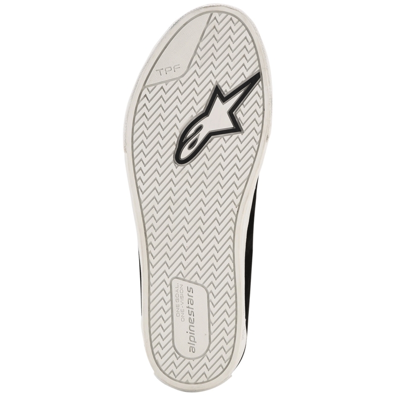Bottes de moto Alpinestars Ride-63 en cuir noir et blanc