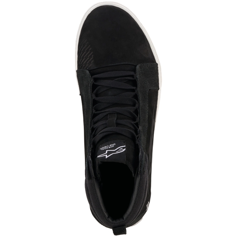 Bottes de moto Alpinestars Ride-63 en cuir noir et blanc