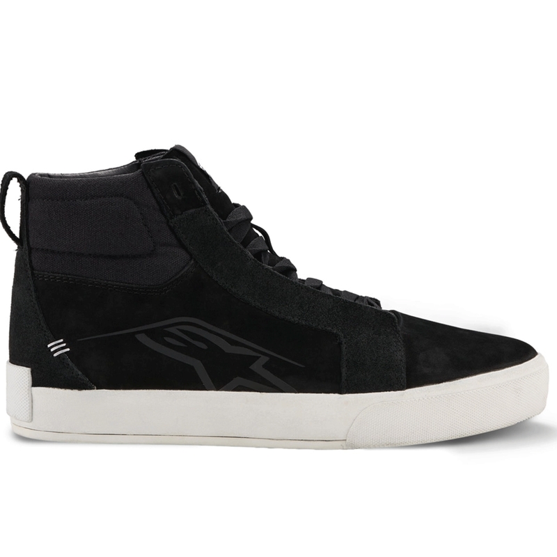 Bottes de moto Alpinestars Ride-63 en cuir noir et blanc