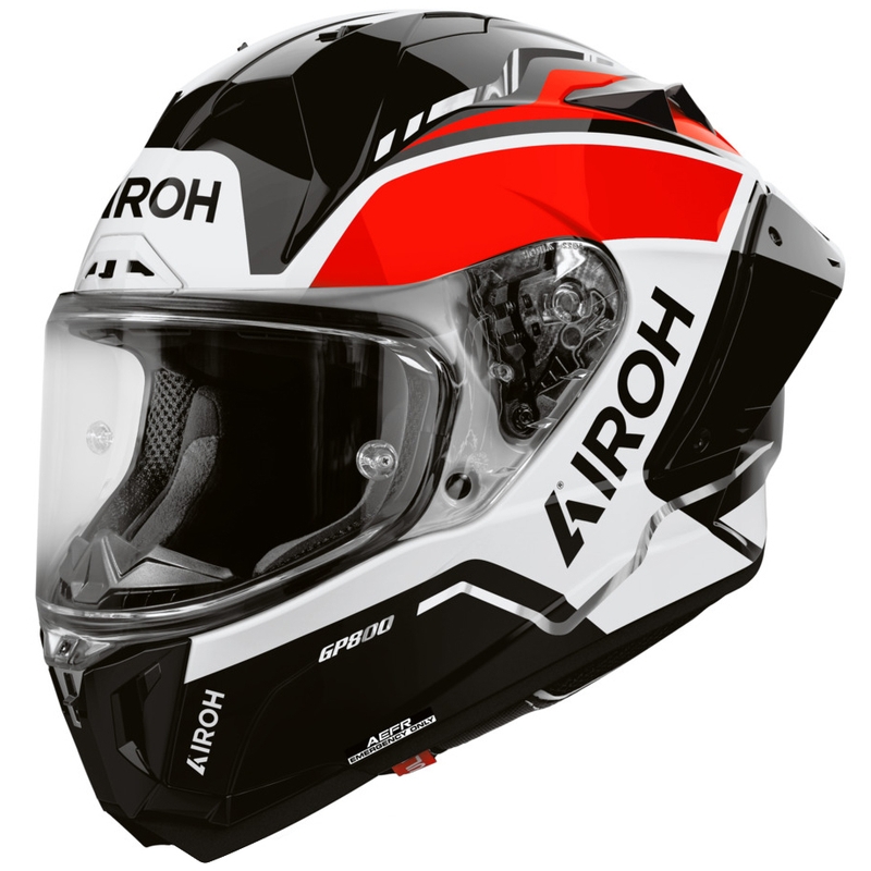 Casque intégral de moto Airoh GP 800 Lane rouge