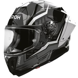 Casque intégral de moto Airoh GP 800 Victory argenté