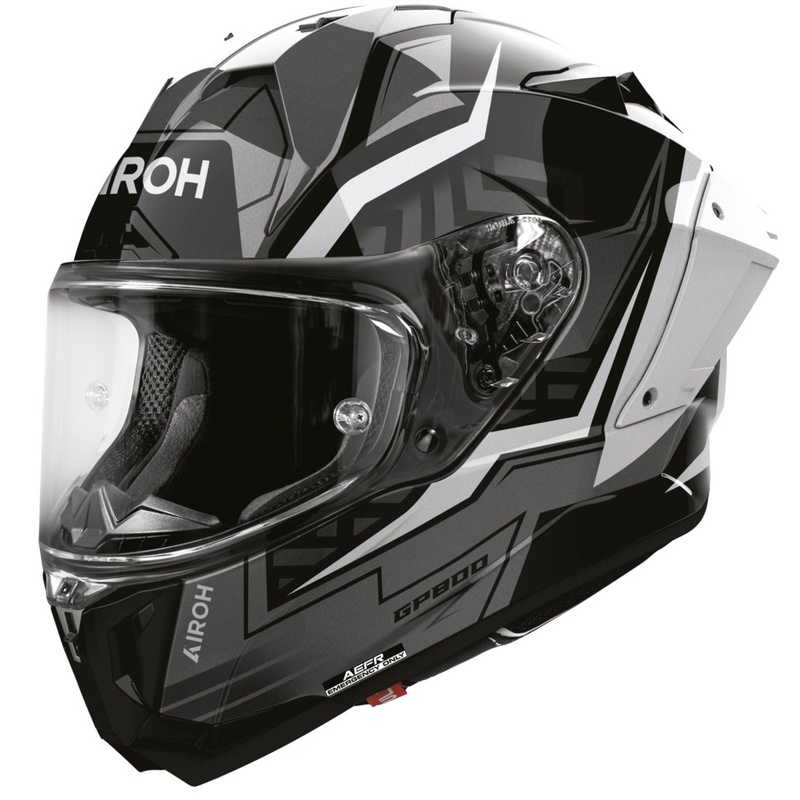 Casque intégral de moto Airoh GP 800 Victory argenté