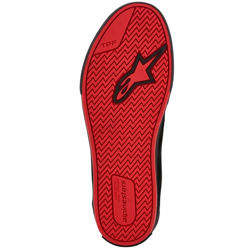 Bottes de moto Alpinestars Ride-63 en cuir noir et rouge