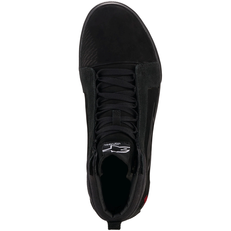 Bottes de moto Alpinestars Ride-63 en cuir noir et rouge