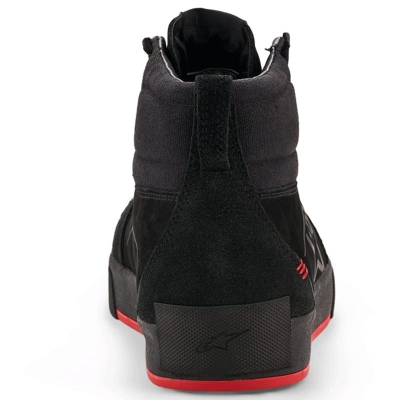 Bottes de moto Alpinestars Ride-63 en cuir noir et rouge