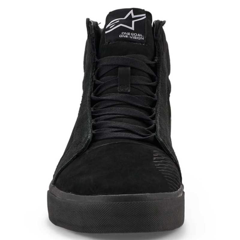 Bottes de moto Alpinestars Ride-63 en cuir noir et rouge