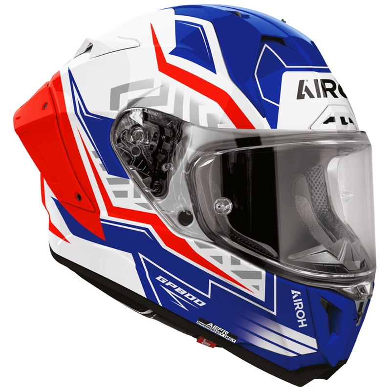 Casque intégral de moto Airoh GP 800 Victory bleu-rouge
